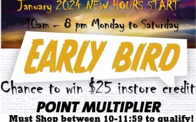 EARLY BIRD EVENT JANUARY 2024