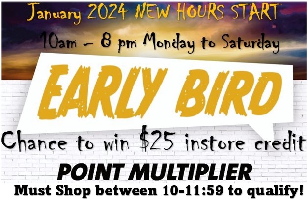 EARLY BIRD EVENT JANUARY 2024